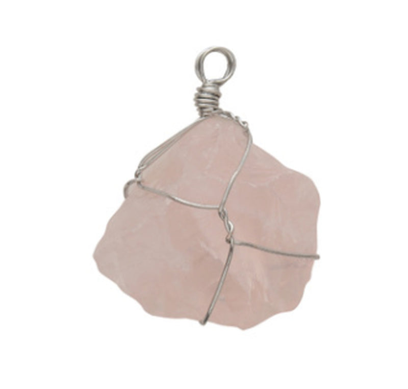 Natural Stone Pendant Irregular Crystal Rough Necklace