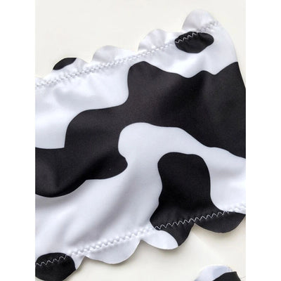 New Style Wrapped Breast Bikini Cow Print