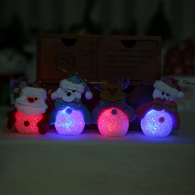 Christmas Luminous Pendant Santa Claus Snowman Bear Elk Lantern