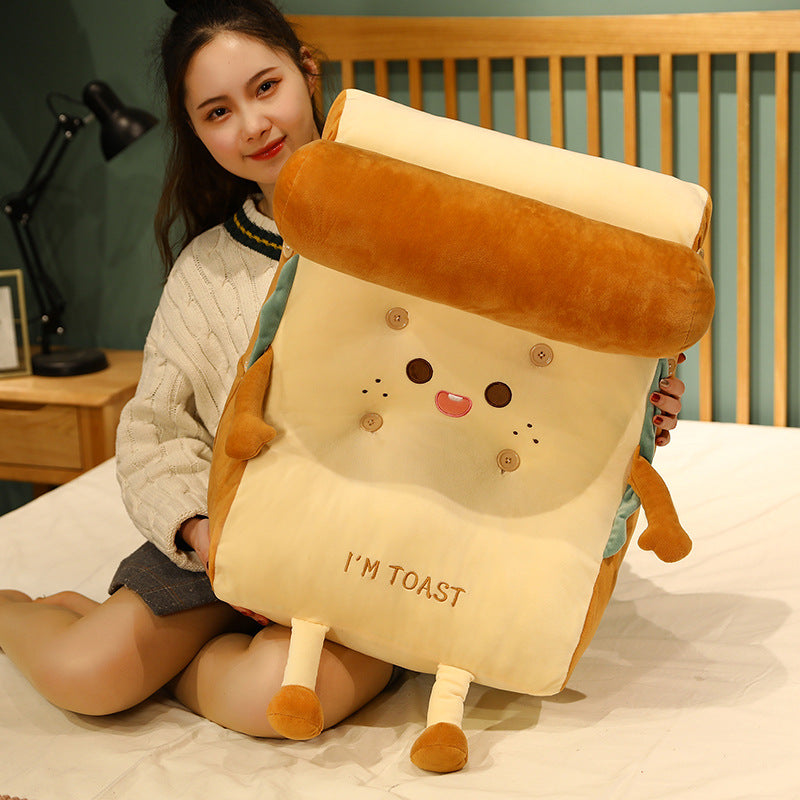 Toast Bread Bedside Cushion Back Pillow with Headrest Sofa Office Bay Window Waist Pillow Waist Support Waist Neck Pillow