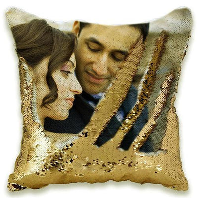 Sequins Throw Pillowcase with Custom Photo