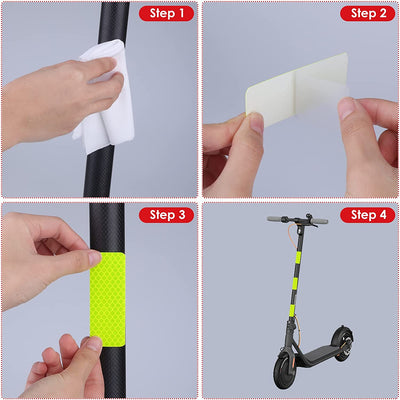 24 Adesivi Riflettenti per Auto, Adesivi Catarifrangenti, Adesivi Catarifrangenti Di Sicurezza Impermeabili per Veicoli, Biciclette, Moto (3 X 8 Cm)