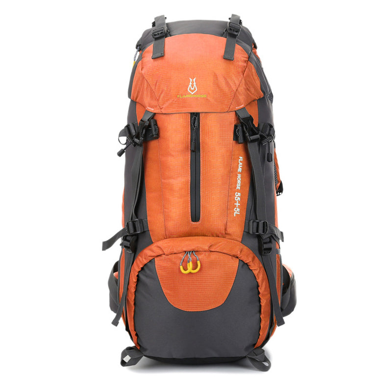 Mountaineering Waterproof Outdoor Sports Nylon Bag Wild Camping Backpack Rainproof 60L Mountaineering Bag Wholesale