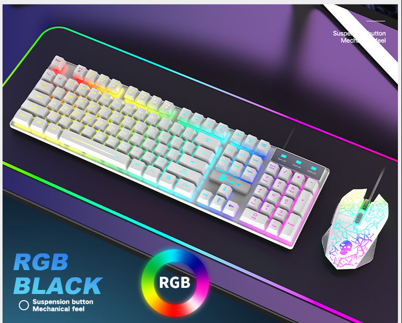 Kuiying T6RGB Luminous Keyboard and Mouse Set