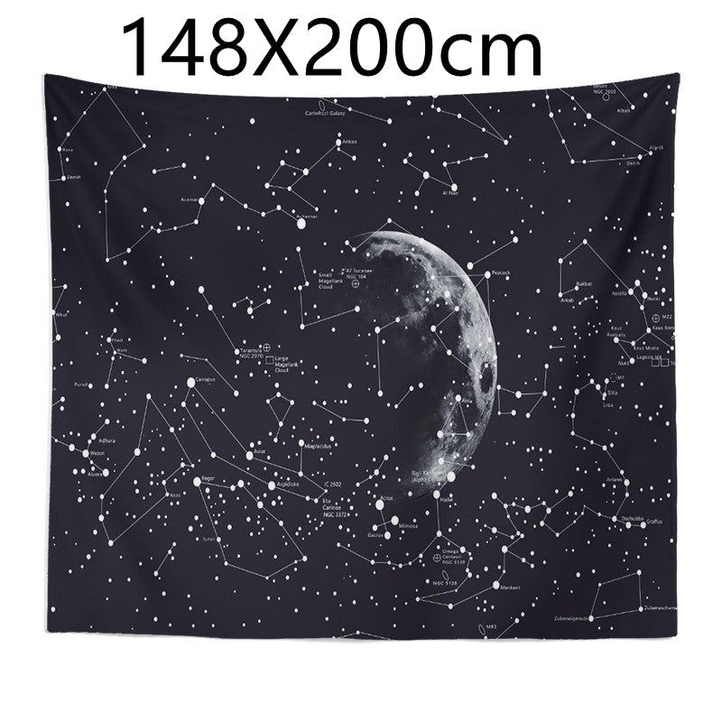 Constellation Tapestry Fantasy Starry Sky Blanket Galaxy Space Pattern Towel Wall Hanging Cloth Bedspread Bedroom Decoration