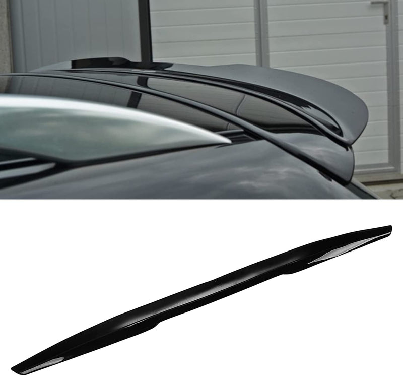 Spoiler Sul Tetto Posteriore, Spoiler per Baule Da Tetto Posteriore, Spoiler Posteriore Universale per Auto, Kit Labbra per Alettone Posteriore in Gomma Nero Lucido anti Uv Universale per Auto