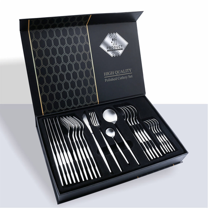 24 Piece Set of 304 Stainless Steel Knife Gift Box