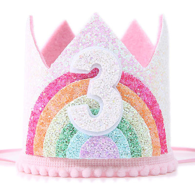 New Rainbow Crown for Children'S Birthday