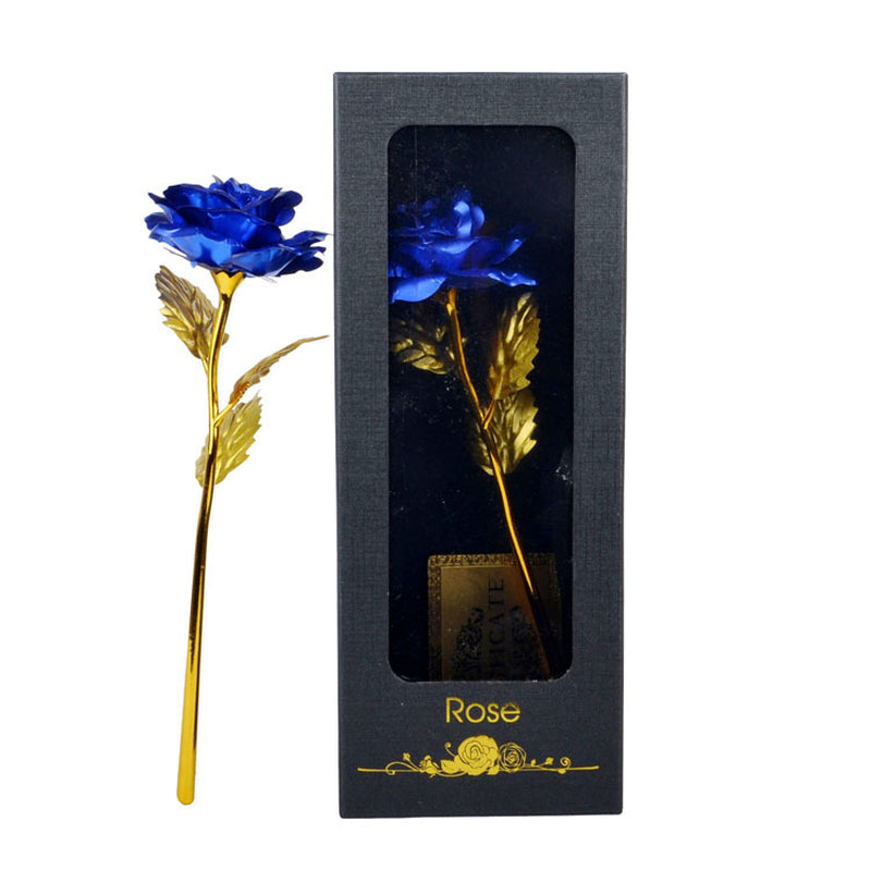 Gold Foil Rose Flower Window Gift Box for Valentine&