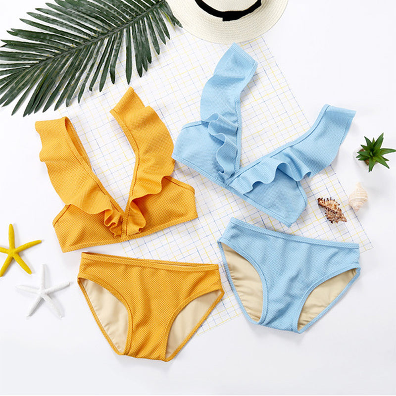 Ladies V-Neck Bikini Two Piece Set