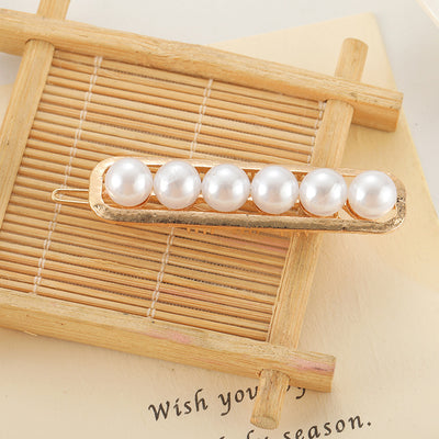 Slip-On Pearl Bow Hair Clip