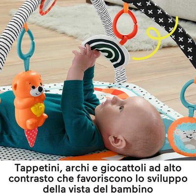 - Palestrina Luci E Suoni Degli Amici Animali, Tappetino Attività per Il Gioco a Pancia in Su O Distesi Sul Pancino Con 5 Giochi Inclusi Tra Cui Lontra Con Luci E Suoni, 0+ Mesi, HBP41