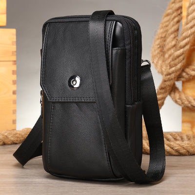 Men'S Leather Casual One-Shoulder Messenger Bag