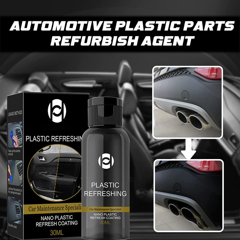 Car Plastic Parts Refurbish Agent, Agente Di Rinnovamento Della Plastica per Autoveicoli, Plastic Revitalizing Coating Agent, Plastic Coating for Cars, Brillantante Riparatore per Plastica (A)