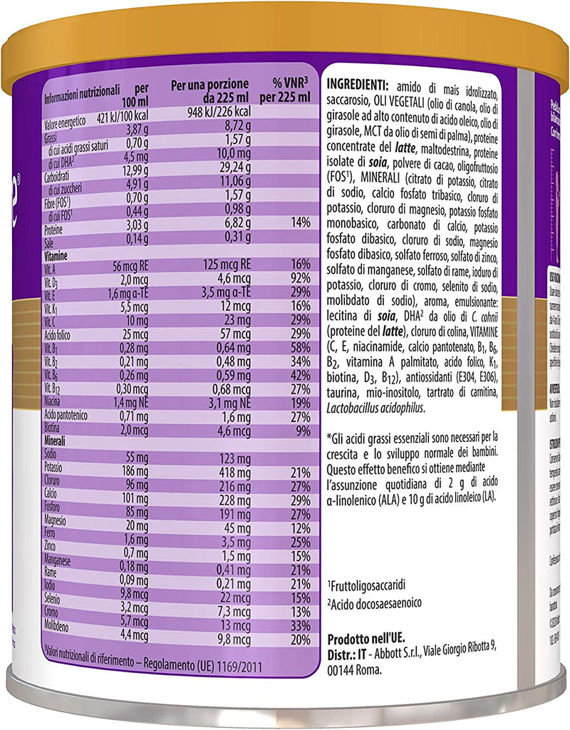 Crescita E Sviluppo: Integratore Alimentare per Bambini - Multivitaminico Con 27 Vitamine E Minerali E Proteine | per Bambini Da Un Anno in Su | Confezione 400G | Gusto Cioccolato