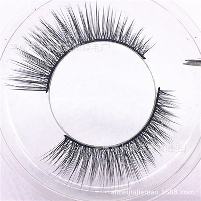 3D-16 Natural Eye Tail Elongation Eyelash Manufacturer Direct Selling Pure Handmade Soft Mink Hair Cotton Terminals