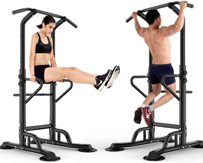 Power Tower Palestra Stazione Fitness Multifunzione per Trazioni Fitness E Addominali, Dip Stazione,Con Impugnature Ergonomiche E Altezza Regolabile 190-230Cm, BH-PSBB002