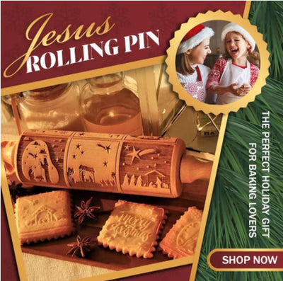 Nativity Christ Printed Wooden Rolling Pin