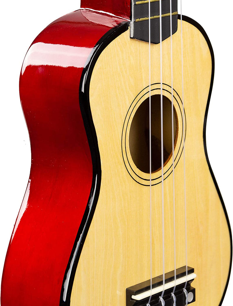 UK-212-A Ukulele Soprano Con Custodia per Ukulele E Taccuino, Naturale