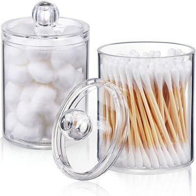 Household Transparent round Cotton Swab Box