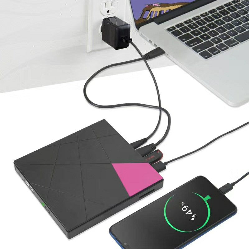 USB External DVD Burner Comes with a Card Reader