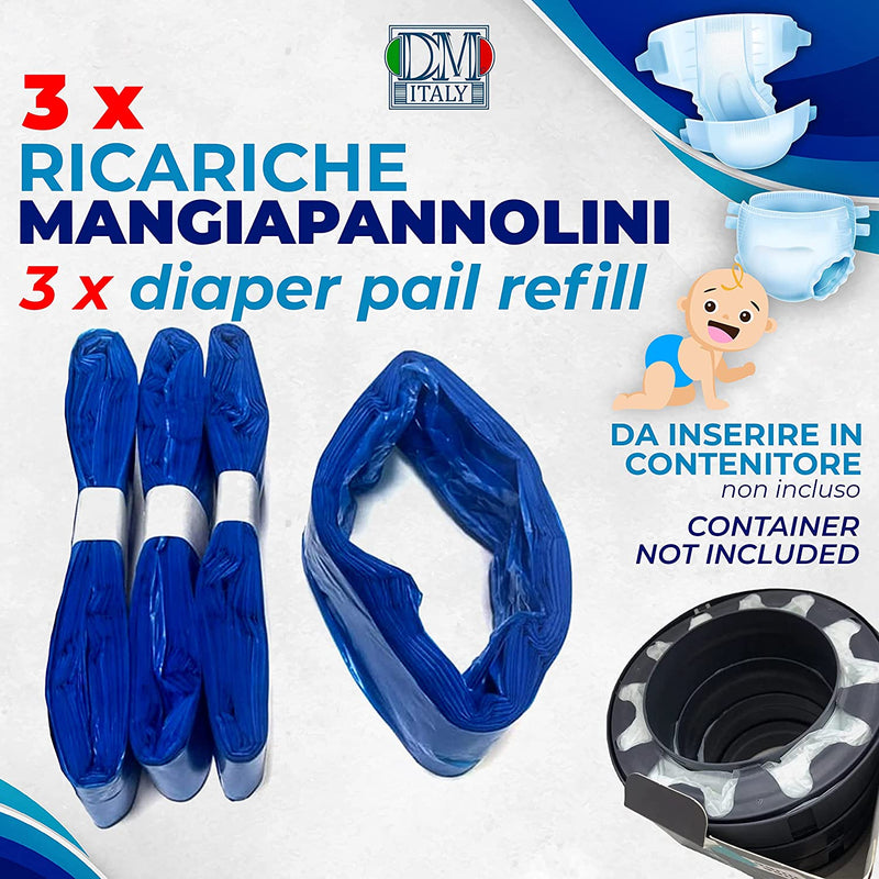 Ricariche Mangiapannolini Compatibili Con Tommee Tippee Maialino Foppapedretti E Tutti I Mangia Pannolini Piu Usati, 3 Buste Profumate E Resistenti