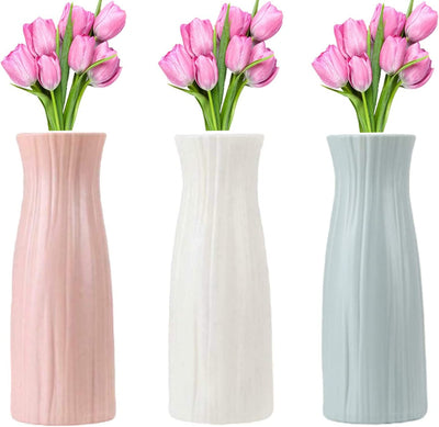 3 Pezzi Vaso Di Plastica, Vasi Infrangibili per Fiori Vaso per Decorazioni per La Casa Geometrica in Stile Minimalista per Decorazioni per La Casa, Soggiorno, Tavolo, Ufficio