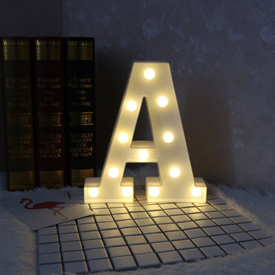 26 Letters White LED Night Light Marquee Sign Alphabet Lamp