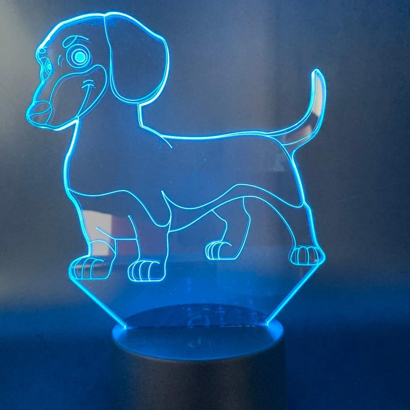 Dachshund 3D Night Light Desk USB Battery Decorative Light