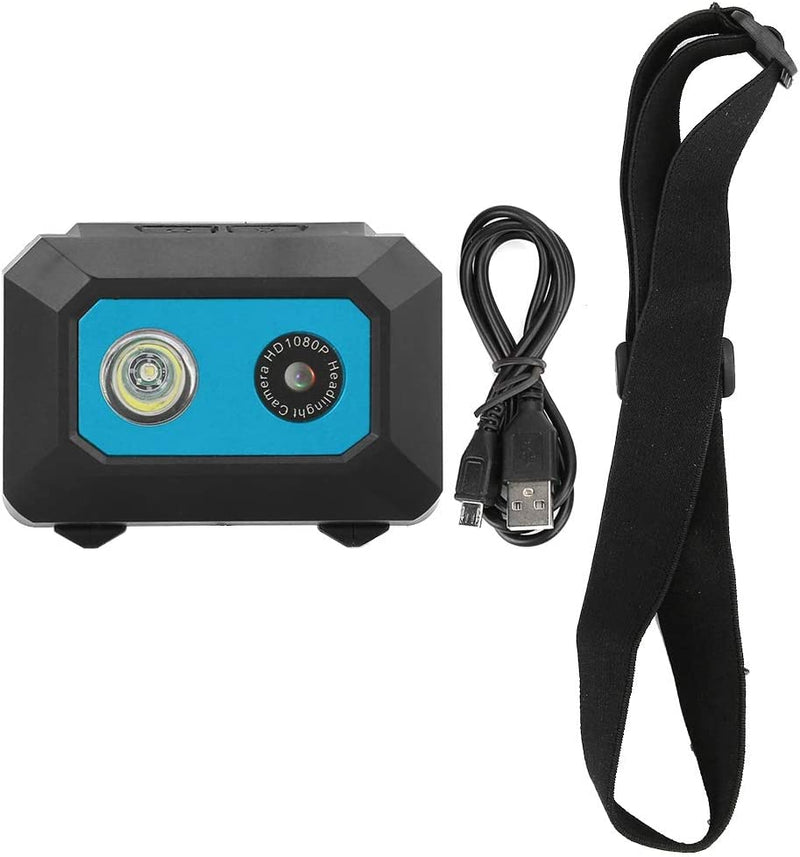 Mini Action Camera - Videocamera DV per Videocamera Sportiva Con Faro Super Luminoso, Risoluzione HD 1920 * 1080P, Videoregistratore DVR Ultra Grandangolare 120 °, Videocamera Full Hd(Blu)