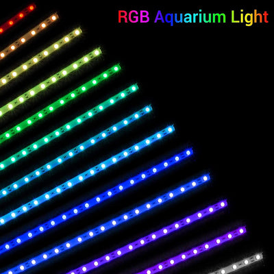 Luce Acquario Led Con Timer Telecomando Lampada Acquario Led 48 Cm RGB Dimmerabile per Acqua Dolce Impermeabile IP68