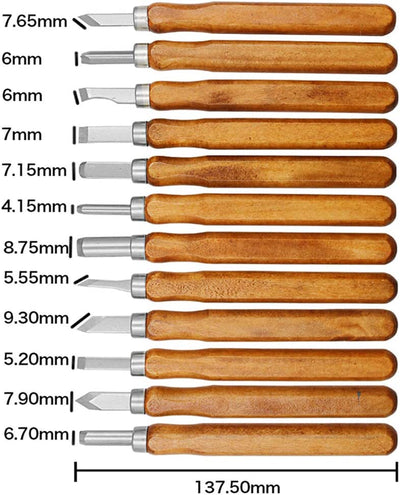 14Pcs Kit Di Strumenti per Intaglio Del Legno - Scalpelli per Intaglio Professionali Coltello Manico Intaglio Sculture Esperti Di Carpentieri Principianti Con Coperture Protettive