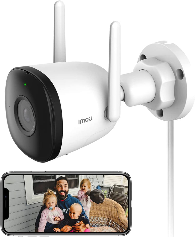 Videocamera Sorveglianza Da Esterno Wifi 4MP Con Rilevamento Umano, Impermeabile IP67, Visione Notturna 30M, Compatibile Con Alexa, 2,4G, Bullet 2C 4MP