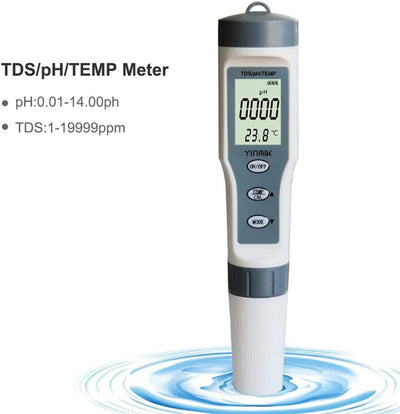 EZ9901 - Tester Digitale TDS 3 in 1 Tds/Ph&Temp Penna Portatile Di Qualità Dell'Acqua