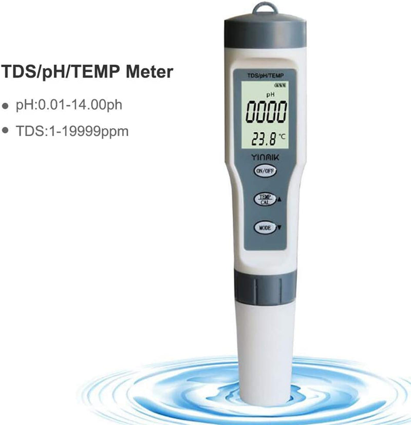 EZ9901 - Tester Digitale TDS 3 in 1 Tds/Ph&Temp Penna Portatile Di Qualità Dell&