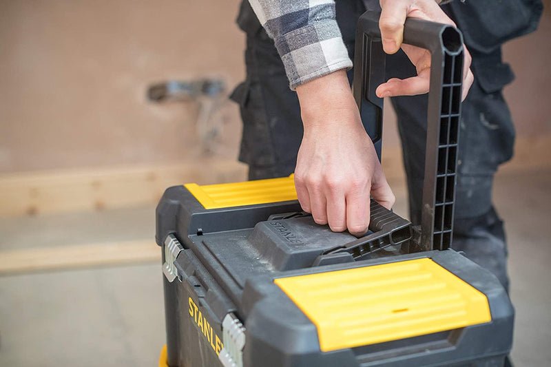 ‎STST1-80151 Carrello Porta Utensili Con Tre Livelli Di Stoccaggio, Capacità Di Carico 20 Kg, Nero Giallo