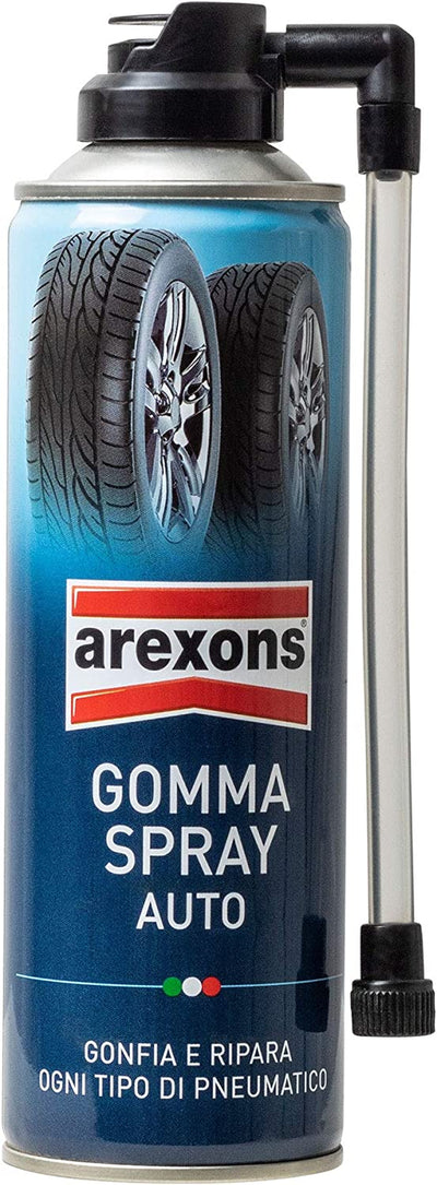 GOMMA SPRAY AUTO 300 Ml, Gonfia E Ripara Ogni Tipo Di Pneumatico, Spray, Bomboletta, Riparazione Forature