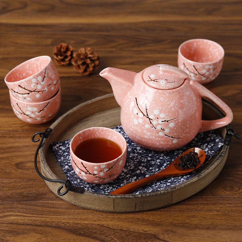 Japanese Ceramic Tea Set Set for Household Use