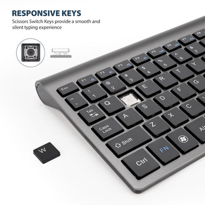 Wireless Keyboard Usb Mini Silent Laptop Ultra-Thin Keyboard