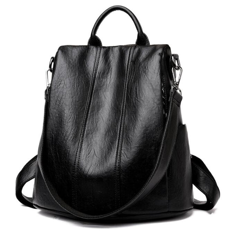 All-Match Leather Soft Leather Anti-Theft Multifunctional Backpack