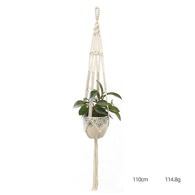 Custom Hand-Knitted Hanging Flowerpot Net Bag