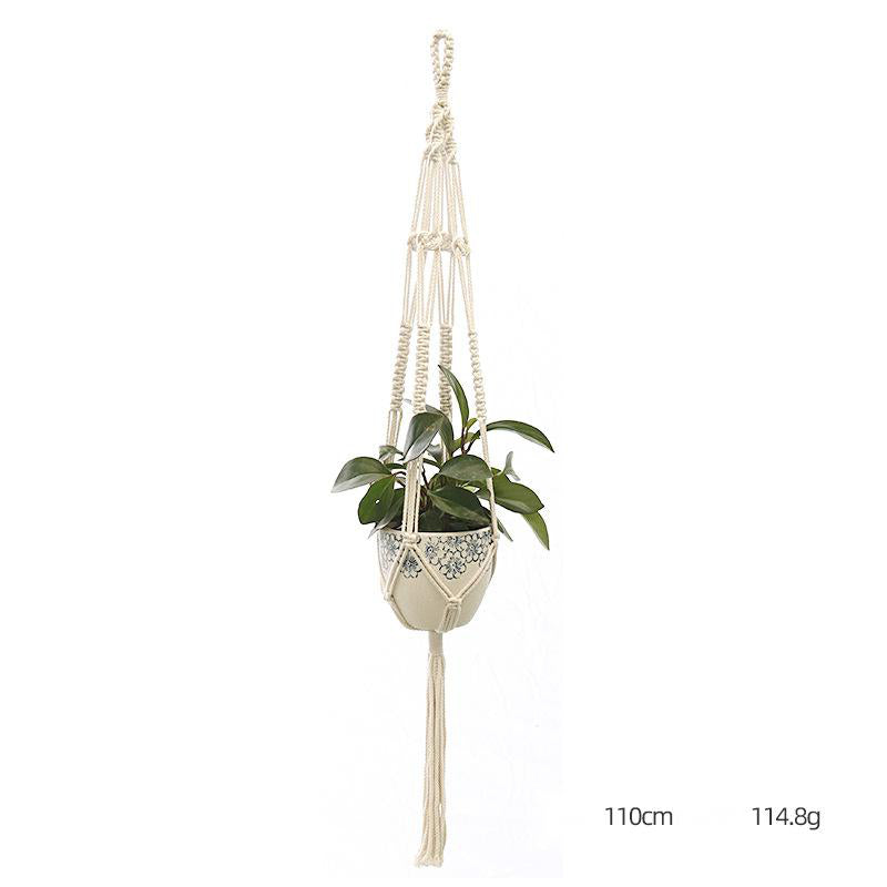 Custom Hand-Knitted Hanging Flowerpot Net Bag