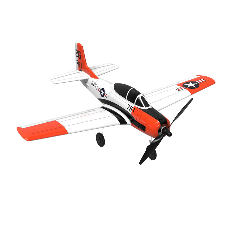 Mini T-28 Trojan 761-9 EPP 400Mm Wingspan 2.4G 6-Axis Gyro RC Airplane Trainer Fixed Wing RTF Mode 2 One Key Return for Beginner Two Batterries/Three Batterries