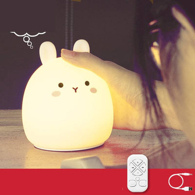 Silicone Cute Rabbit Rechargeable Night Light