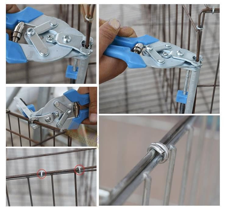 Animals Cage Clamp Installation & 600 M Nails Quality Cage Plier For Chicken Rabbit Mink Fox Bird Dog Cage Accessories kit Tool