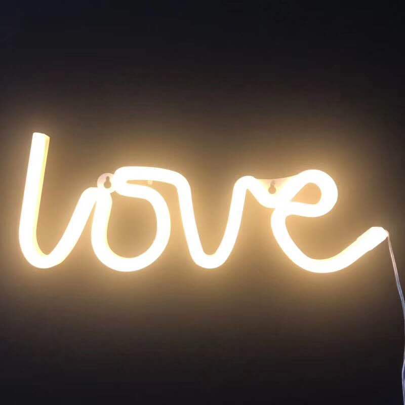 Led Siamese Love Neon Light Modeling Lamp Letter Gift