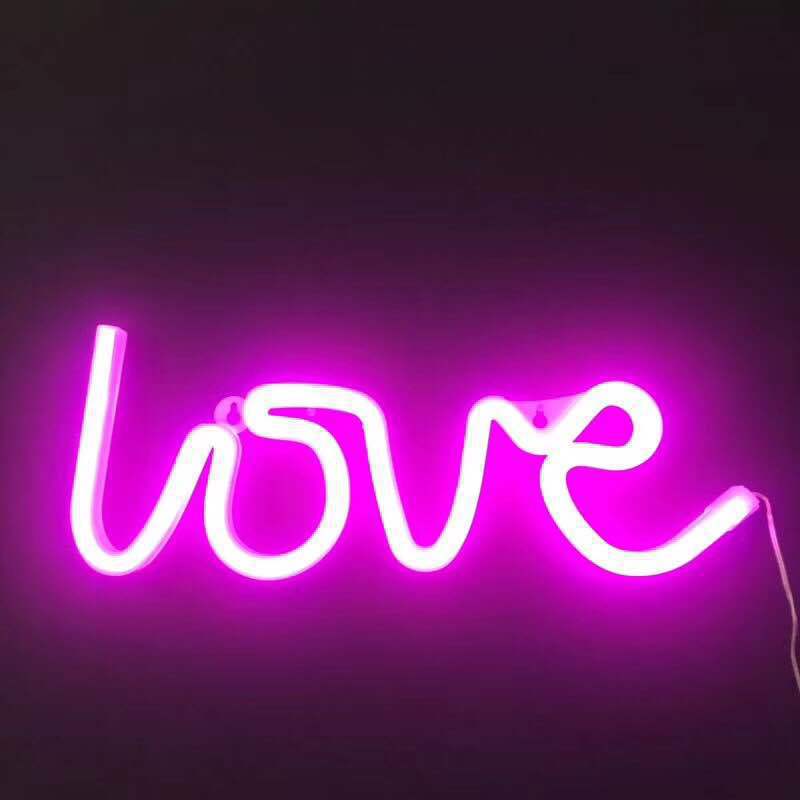 Led Siamese Love Neon Light Modeling Lamp Letter Gift