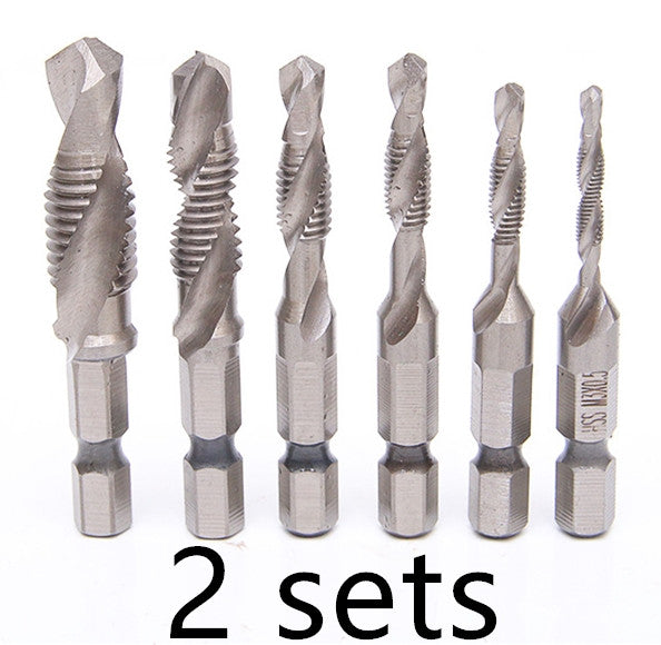 Tap set for titanium screw machine