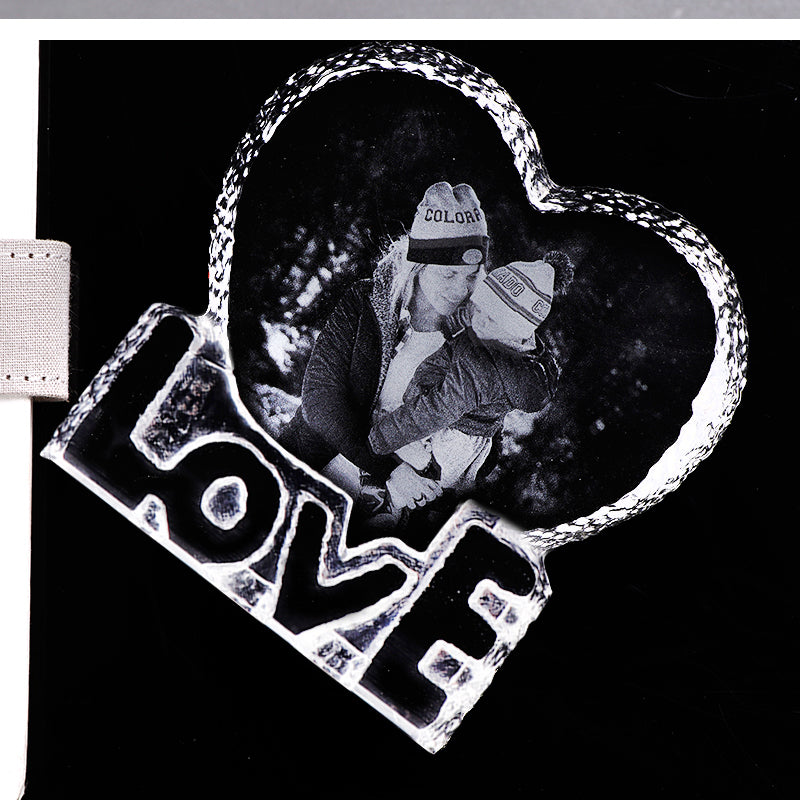 Custom Crystal Photo Laser Love Photo Frame Photo Engraving