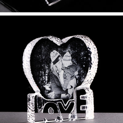 Custom Crystal Photo Laser Love Photo Frame Photo Engraving